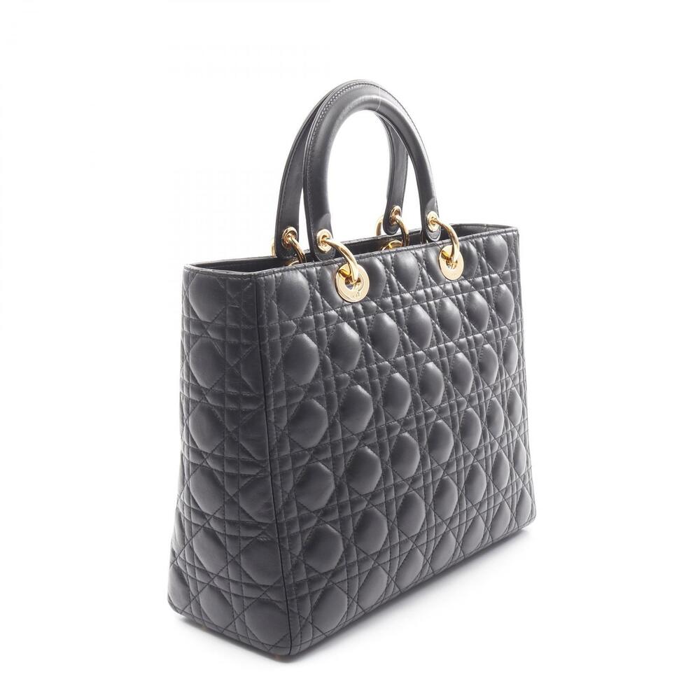 Dior handbag black Lady Lambskin 2WAY